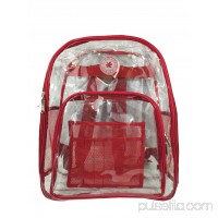 K-Cliffs Heavy Duty Clear Backpack See Through Daypack Student Transparent Bookbag Orange 564832235